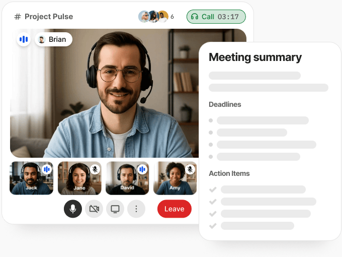 Transform meetings into actionable insights